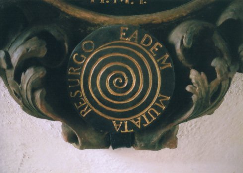 Detail des Epitaphs /
Detail of the epitaph