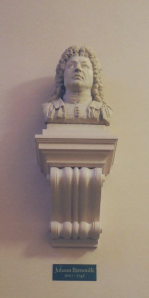 Bueste von J. Bernoulli /
Bust of J. Bernoulli