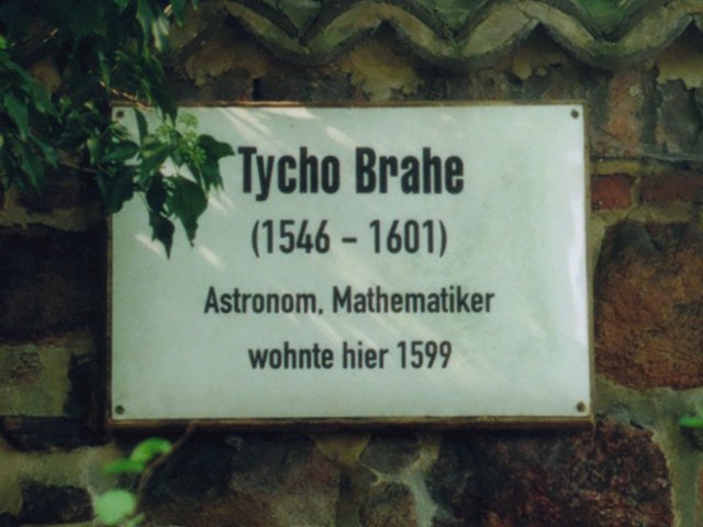 Gedenktafel fuer Tycho Brahe /
Plaque for Tycho Brahe