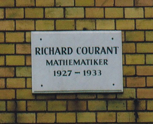 Tafel zu Richard Courant /
Plaque for Richard Courant