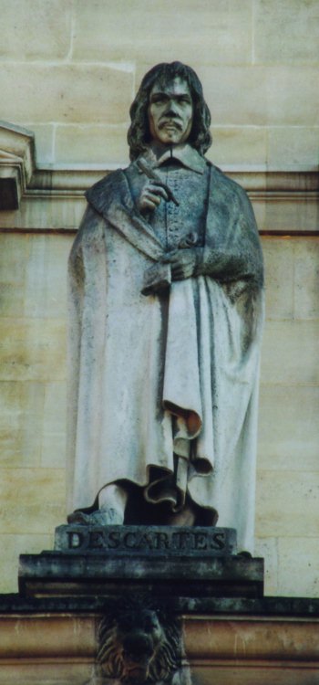 Statue von/of R. Descartes