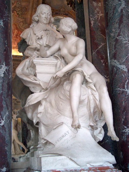 Bueste von Pierre de Fermat mit einer Muse / 
Bust of Pierre de Fermat with a Muse