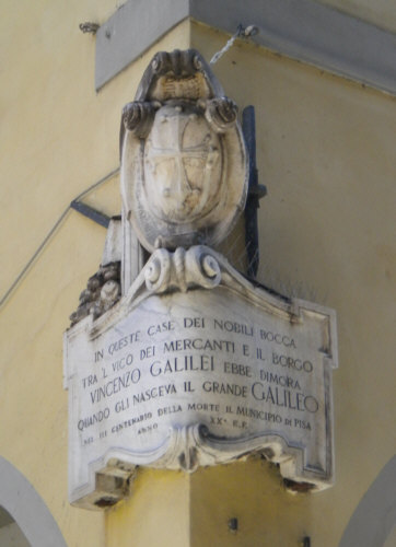 Tafel fuer G. und V. Galilei /
Plaque for G. und V. Galilei