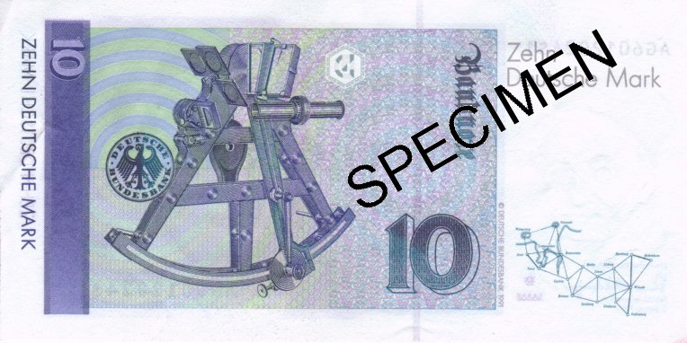 10 DM Banknote 
(Rueckseite)