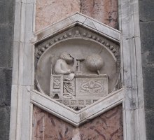 Gionitus am Campanile des Florentiner Doms /
Gionitus at the campanile of the cathedral of Florence