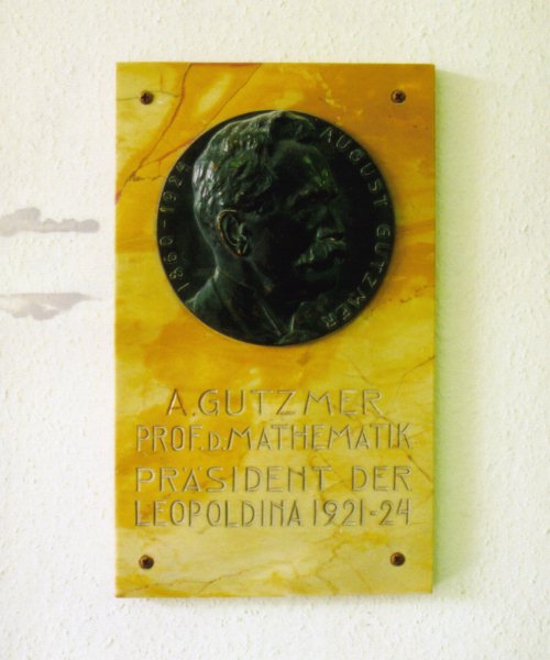 Tafel zu A. Gutzmer /
Plaque for A. Gutzmer