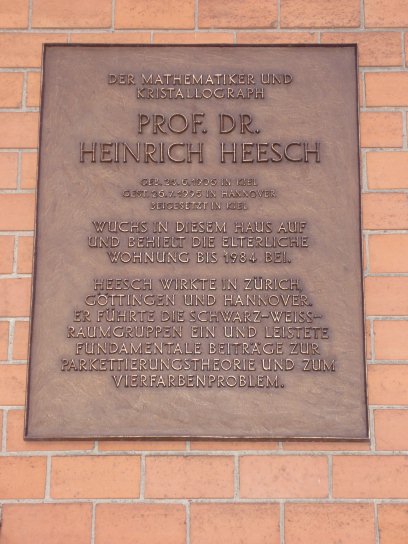 Gedenktafel fuer Heinrich Heesch /
Commemorative plaque for Heinrich Heesch
