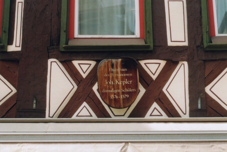 Tafel zu J. Kepler /
Plaque for J. Kepler