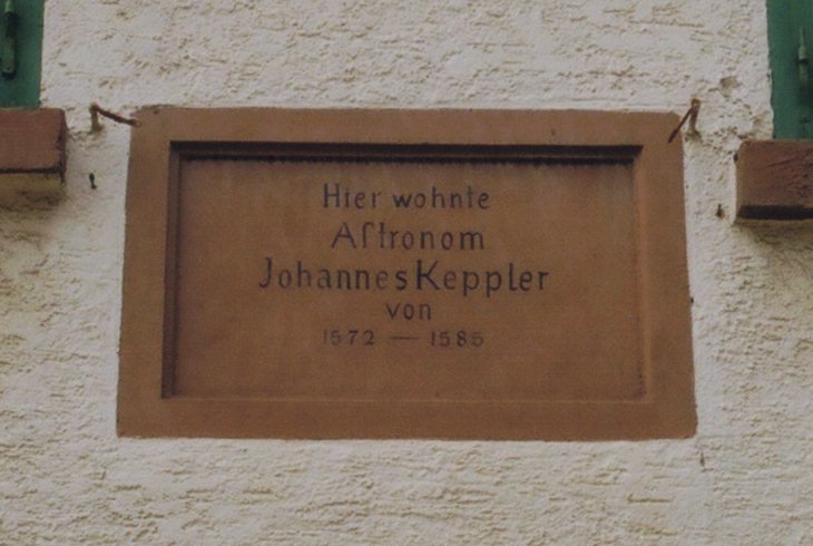 Tafel zu J. Kepler /
Plaque for J. Kepler