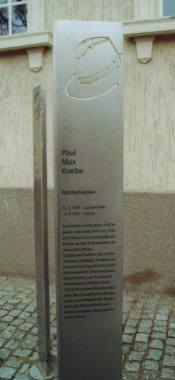Information zu/on P. M. Koebe