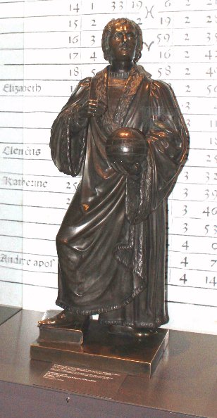 Statue von Regiomontanus> /
Statue of Regiomontanus