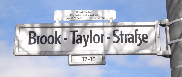 Straßenschild zu B. Taylor /
Street-sign related to B. Taylor