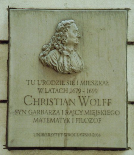 Tafel zu C. Wolff /
Plaque for C. Wolff