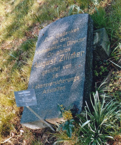 Gedenkstein zu August Zillmer 2006 /
Memorial stone for August Zillmer 2006